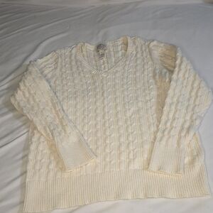 St. John's Bay Cream Cable Knit Sweater